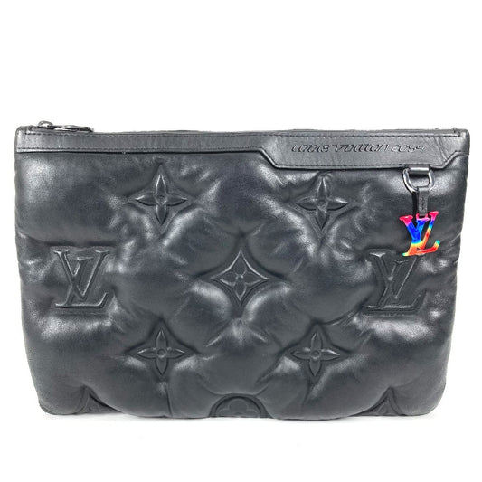 LOUIS VUITTON M68775 LV2054 ヴァージルアブロー ポシェットA4 ポシェット A4 カバン ポーチ セカンドバッグ クッション クラッチバッグ ラムスキン ユニセックス ノワール ブラック