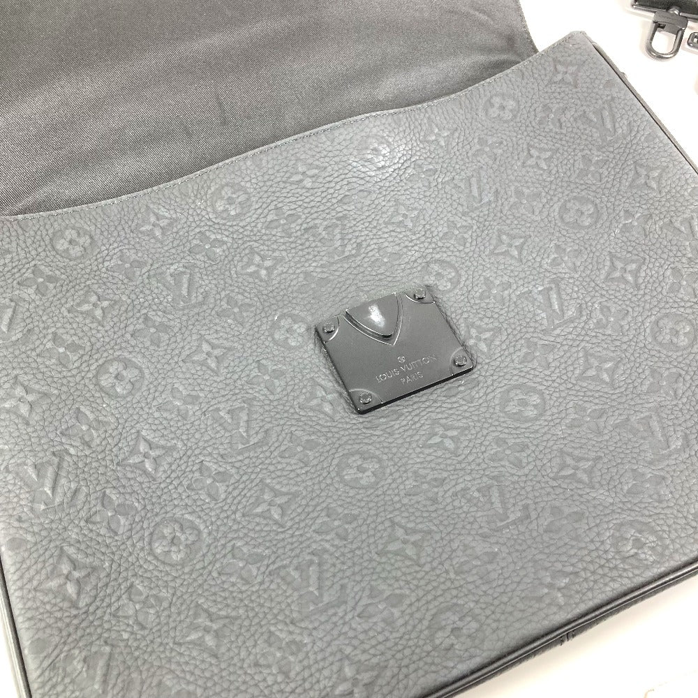 LOUIS VUITTON M20835 Monogram Taurillon S-Lock Briefcase, Business Bag, 2-Way Bag, Shoulder Bag, Handbag, Taurillon Leather, Unisex, Noir, Black