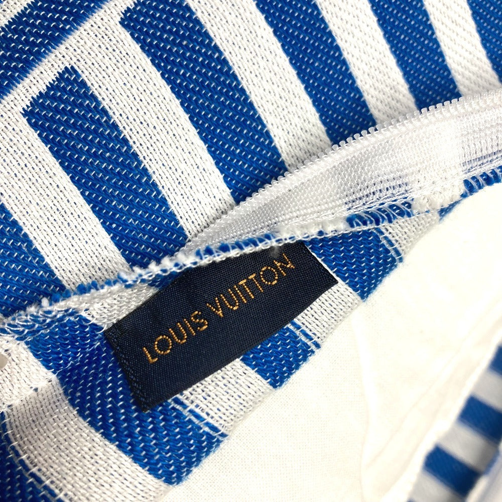 LOUIS VUITTON LV Logo Striped Pillow, Cotton, Women's, Blue