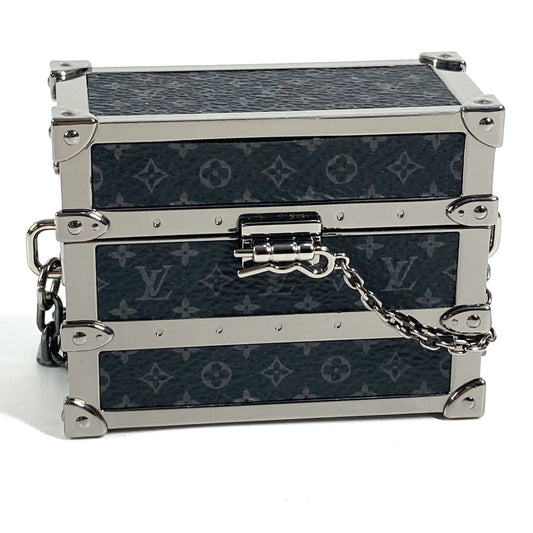 LOUIS VUITTON M77167 モノグラムエクリプス イヤホン ポーチ airpods エアポッズ チェーン付き イヤフォンケース モノグラムエクリプスキャンバス ユニセックス ブラック
