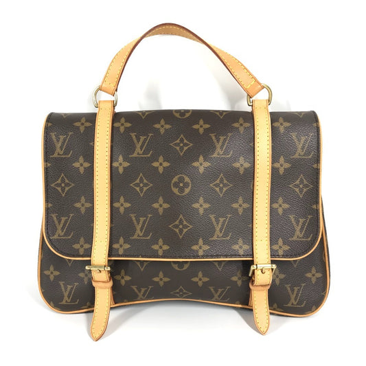 LOUIS VUITTON M51158 モノグラム カバン マレルサックアド 訳あり フラップ ハンドバッグ モノグラムキャンバス ユニセックス ブラウン