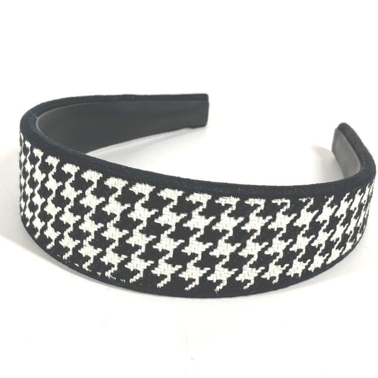 Dior 35HBP988X132 Houndstooth Logo Headband Hair Accessory Hair Band Headband Cotton Women's Black