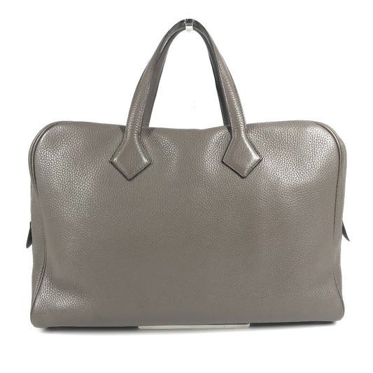 HERMES ビジネスバッグ ハンドバッグ ヴィクトリア 2 12H カバン 書類バッグ トートバッグ トリヨンクレマンス ユニセックス エタン グレー