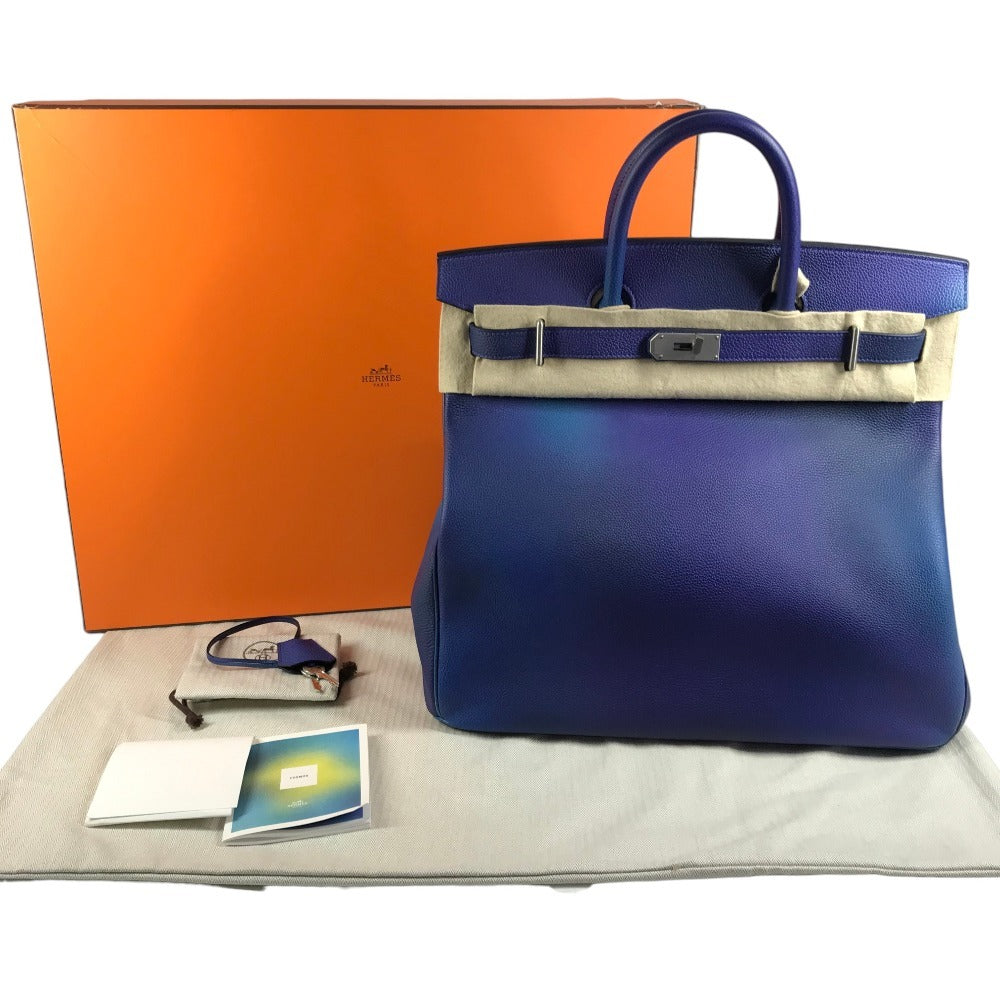 HERMES Gradation Haut à Courroies 40 Haut à Courroies 40 Cosmos Bag Tote Bag Handbag Togo Unisex Bleu Nuit/Violet Blue