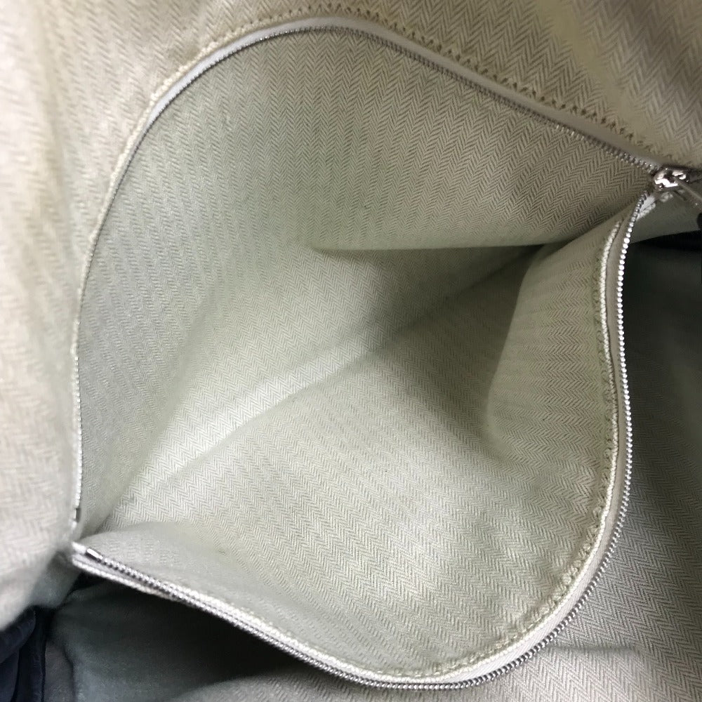 HERMES Vintage Logo Handbag Tote Bag Shoulder Bag Business Bag Document Bag Leather Unisex Black