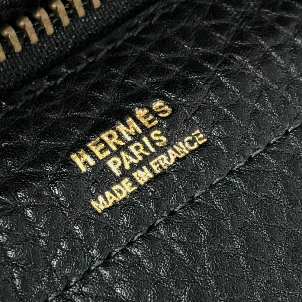 HERMES Vintage Serviette Bag Tote Bag Document Bag Handbag Business Bag Leather Unisex Black
