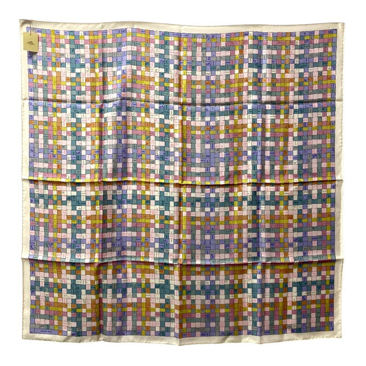 HERMES BOLDUC AU CARRE ボルデュックリボン カレ90 カレ 90 スカーフ シルク ユニセックス マルチカラー