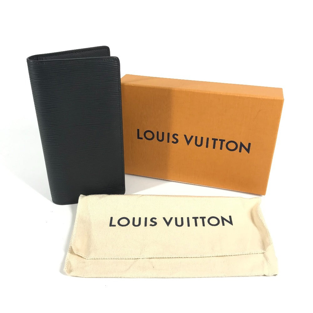 LOUIS VUITTON M60622 Epi Portefeuille Brazza Bi-fold Long Wallet Epi Leather Unisex Noir Black