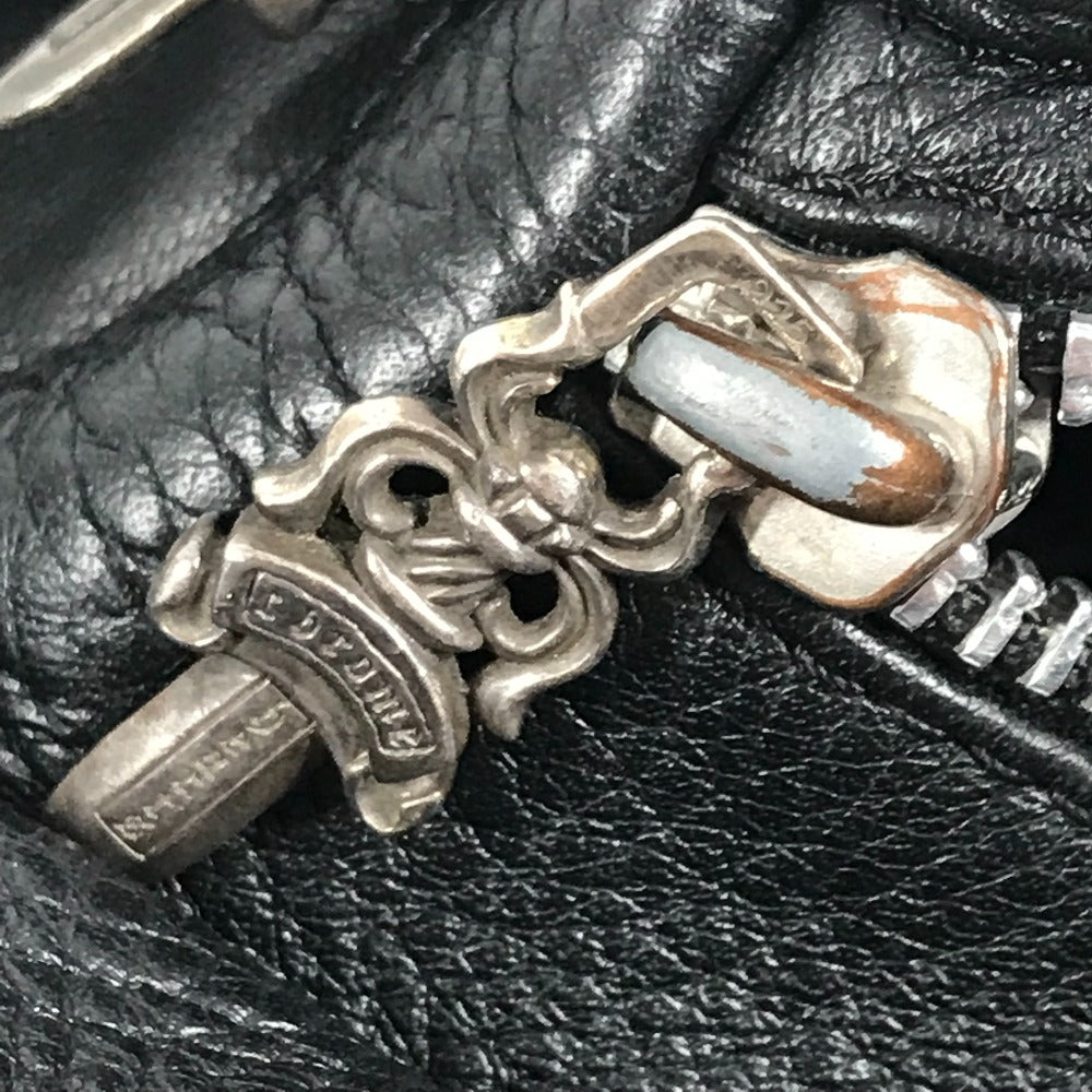 CHROME HEARTS SNAT PACK สแนทแพ็ค กันสลิงเกอร์ กระเป๋าคาดเอว กระเป๋าคาดเอว กระเป๋าบอดี้แบ็กหนัง ผู้ชาย สีดำ