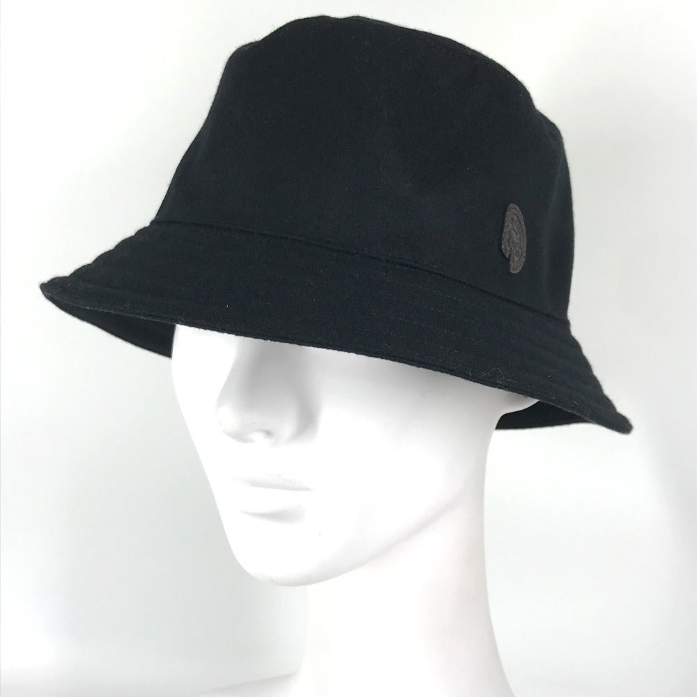 HERMES Fred Crew Carousel Hat Cap Bucket Hat Bob Hat Hat Wool Unisex Black