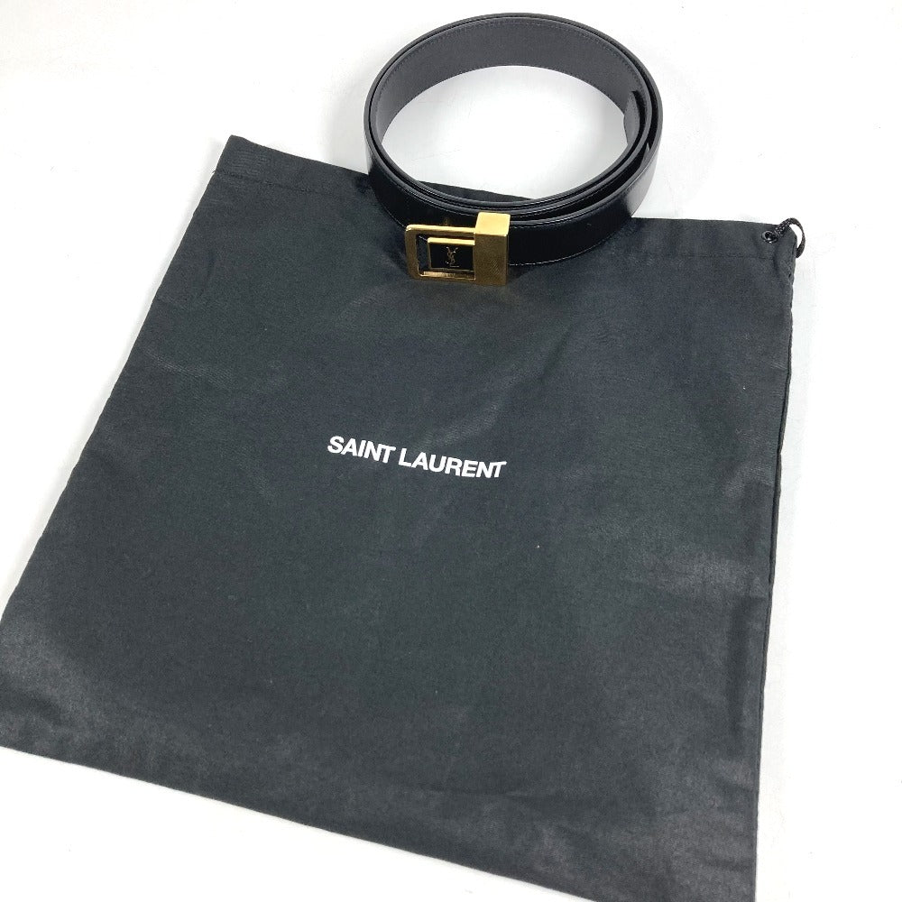 SAINT LAURENT PARIS 732556 ロゴ LA 66 バックル ベルト アクセサリー ベルト レザー レディース ブラック