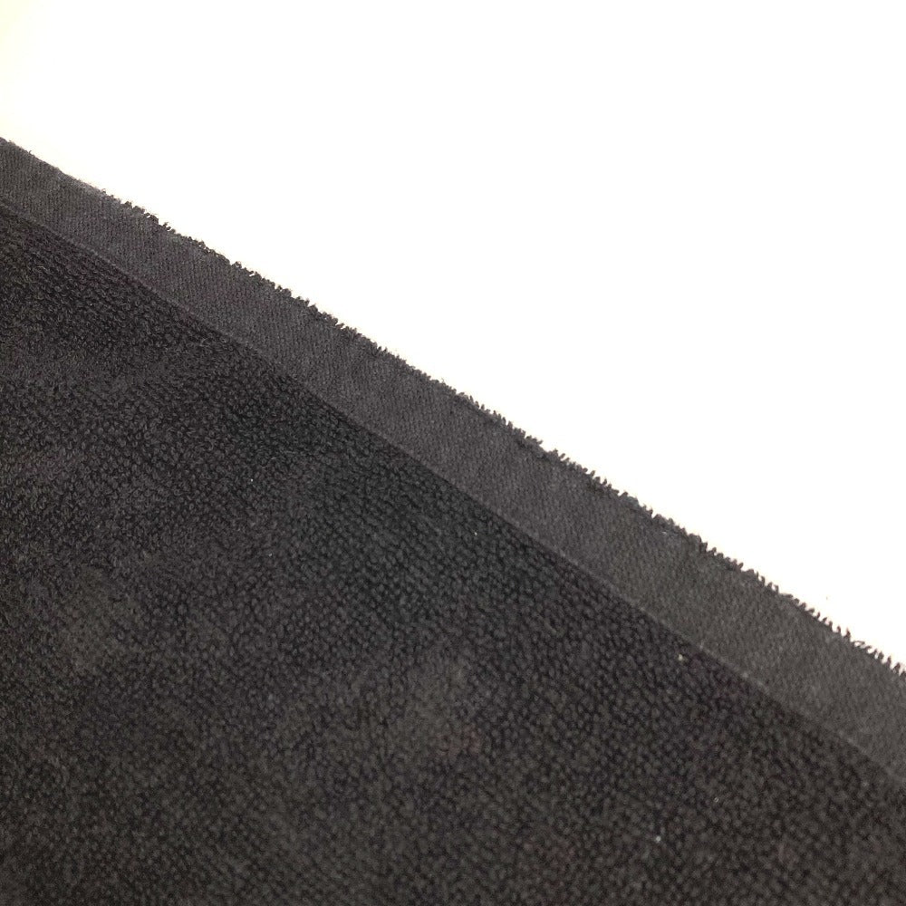 CHANEL 19C CC Coco Mark Logo Beach Towel Bath Towel Interior Lap Blanket Blanket Towel Cotton Unisex Black