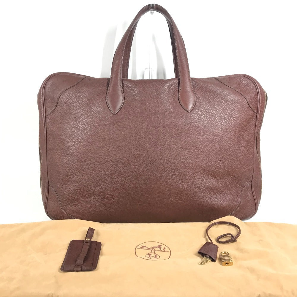 HERMES Victoria 45 Victoria 45 Handbag Travel bag Handbag Boston bag Taurillon Clemence Unisex Brown