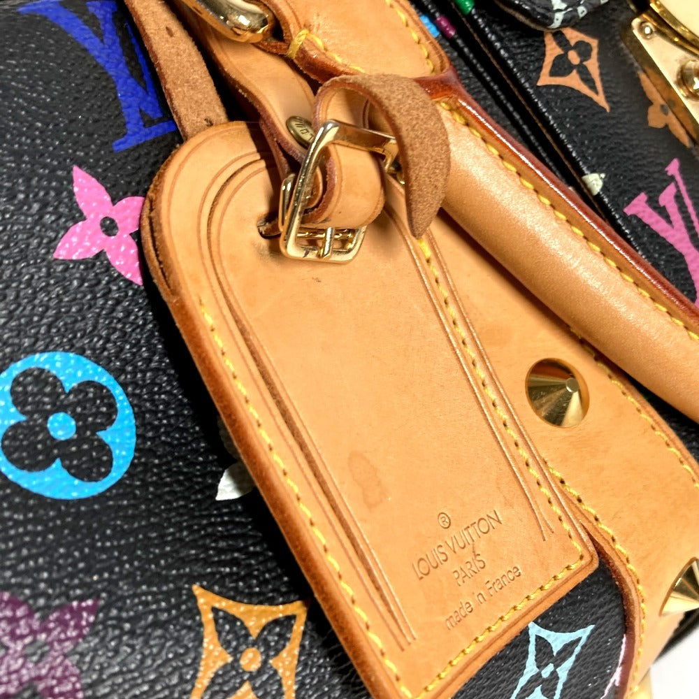 LOUIS VUITTON M92640 Monogram Multicolore Takashi Murakami Studded Keepall 45 Keepall 45 Bag Travel Bag Handbag Boston Bag Monogram Multicolore Canvas Unisex Noir Black