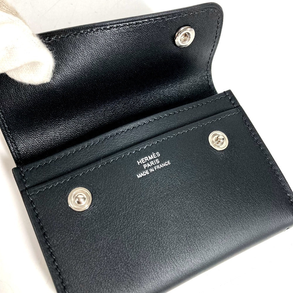 HERMES セリエ エルメスナップ カードケース エルメス ナップ カードケース 名刺入れ 革小物 パスケース 2つ折り カードケース スイフト ユニセックス ブラック
