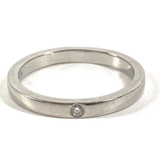 CARTIER 1P Diamond Jewelry Platinum Ring Pt950 Women's Silver