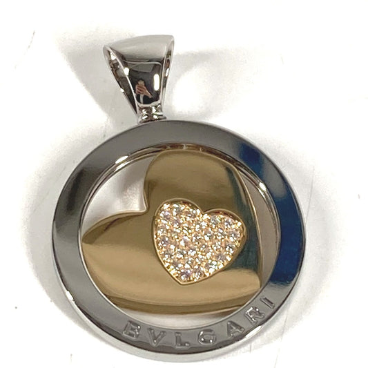 BVLGARI Necklace Jewelry Accessory Choker Tondo Heart Diamond Top Diamonds 750 Gold K18 18K Pendant Top K18/K18WG Unisex Gold
