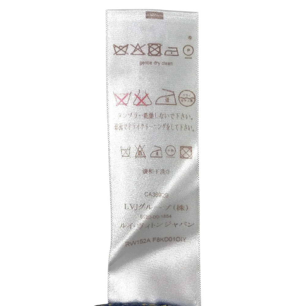 LOUIS VUITTON Monogram Logo Knit Short Sleeve Apparel RW152A Dress Silk Women's Blue