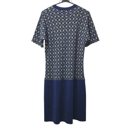 LOUIS VUITTON Monogram logo knit short sleeve apparel RW152A Dress silk / Cashmere blue Used