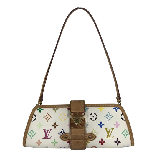 LOUIS VUITTON M40049 モノグラムマルチカラー シャーリー カバン クラッチバッグ 2WAYバッグ ハンドバッグ 肩掛け ショルダーバッグ モノグラムマルチカラーキャンバス レディース ブロン ホワイト