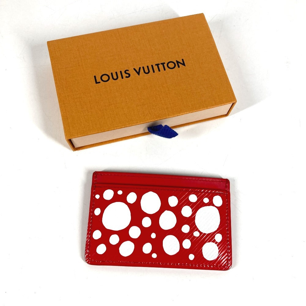 LOUIS VUITTON M81819 エピ LV×KY 草間彌生 ポルトカルトサーンプル パスケース 名刺入れ カードケース エピレザー レディース レッド