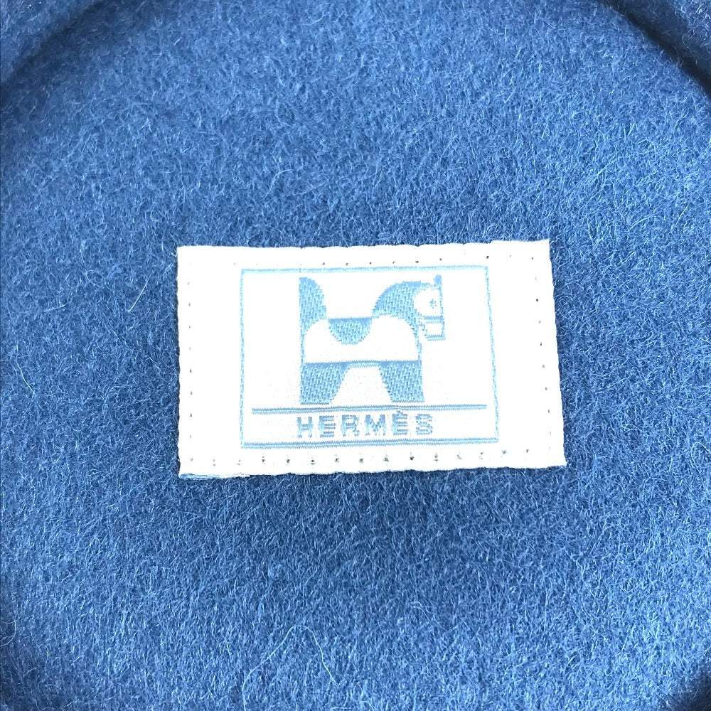 HERMES インテリア ペン立て アニモー ブロック ペン立て 刺繍 小物入れ フェルト ユニセックス ブルー ナティエ ブルー