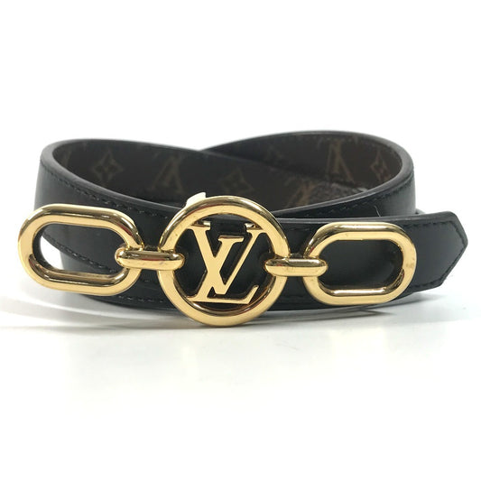 LOUIS VUITTON M0510X Monogram LV Circle Prime 20mm Reversible Belt Thin belt, belt for bottoms, buckle belt MonogramCanvas Brown/Black Used