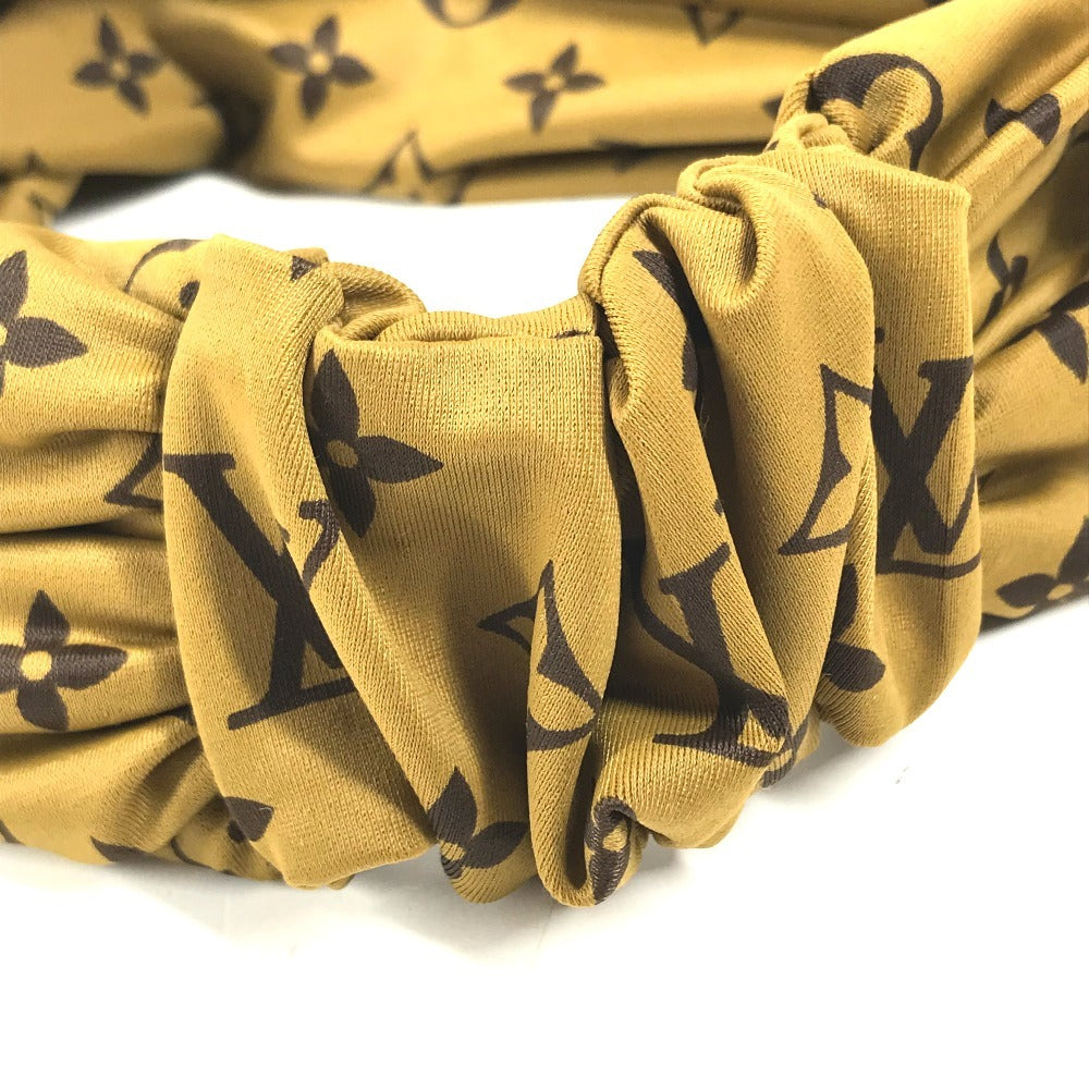 LOUIS VUITTON M76891 Monogram reverse headband hair accessories hair band Nylon / Polyurethane Beige Used