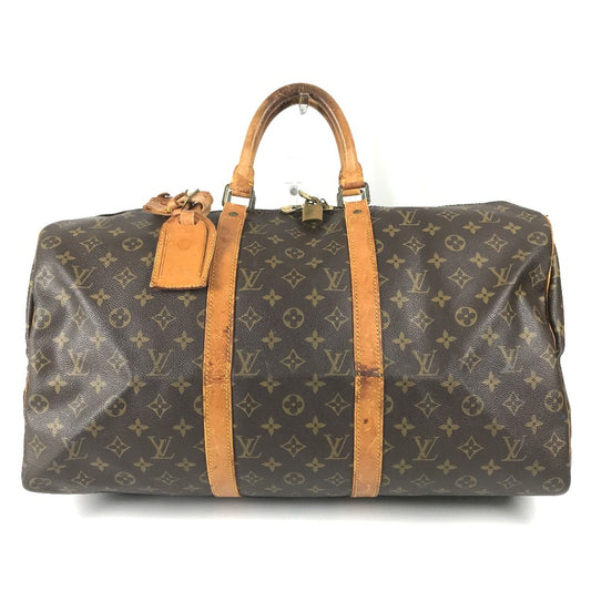LOUIS VUITTON M41426 Monogram Keepall50 Keepall 50 Travel Bag Hand Bag Travel Bag Duffle Bag MonogramCanvas Brown Used