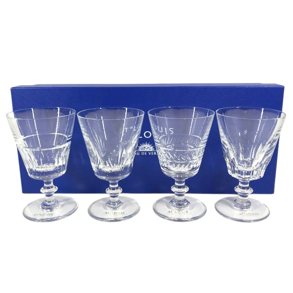 HERMES Saint Louis STLOUIS Queen's Hall Glass Set (Set of 4) Glasses, cups, and tableware (set of 4) glass Glass clear Used