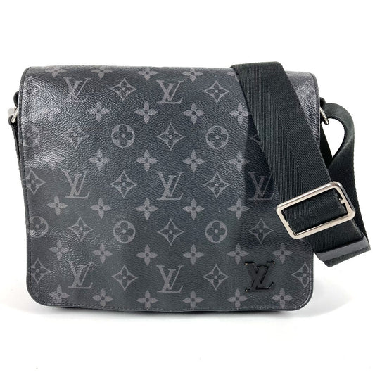 LOUIS VUITTON M44000 モノグラムエクリプス ディストリクト PM NM カバン 斜め掛け メッセンジャーバッグ フラップ ショルダーバッグ モノグラムエクリプスキャンバス ユニセックス ブラック