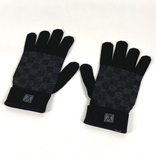 LOUIS VUITTON M70006 ダミエグラフィット ゴン・プティ ダミエ グローブ 手袋 ウール メンズ ブラック