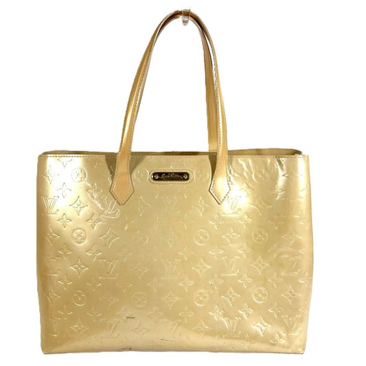 LOUIS VUITTON M91441 モノグラムヴェルニ ウィルシャーMM ウィルシャー MM カバン 肩掛け ショルダーバッグ トートバッグ ハンドバッグ モノグラムヴェルニ レディース ブロンコライユ ベージュ