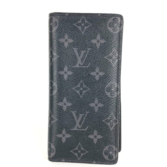 LOUIS VUITTON M61697 MonogramEclipse Portefeuille Braza Portefeuille Braza Wallet Long Wallet Bifold Long Wallet MonogramEclipseCanvas Black Used
