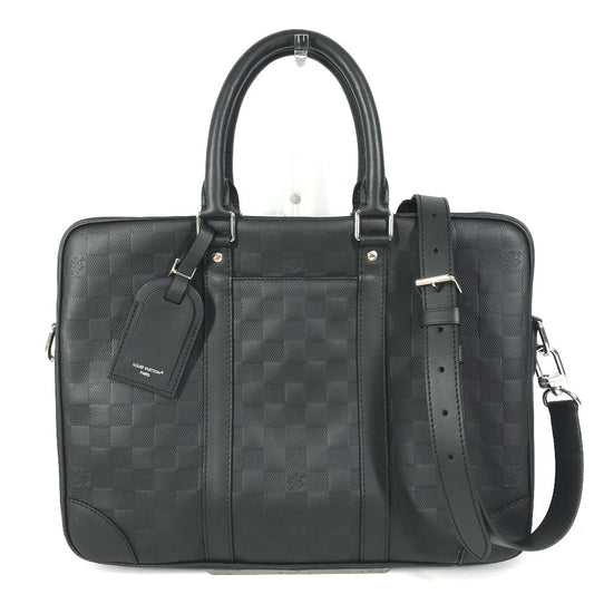 LOUIS VUITTON N40444 Damier Infini Porte Document Voyage PDV Bags 2WAY Bags Shoulder Bags Hand Bags Business bag Damier InfiniLeather onyx Black Used