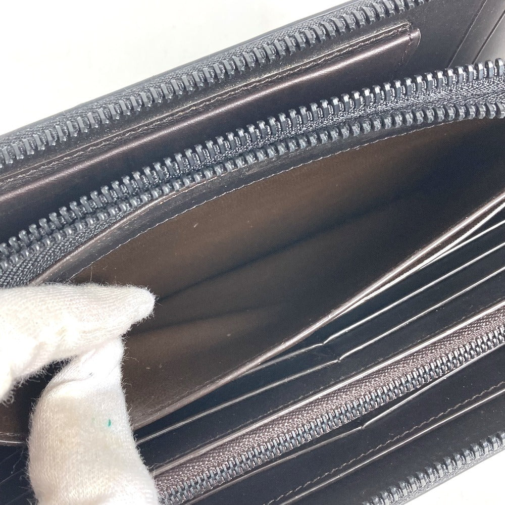 Dunhill Travel Case Hand Bag Wallet Long Wallet Zip Around Long Wallet Leather Black Used