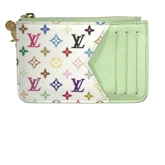 LOUIS VUITTON M13800 MonogramMulticolore Takashi Murakami LV × TM Card Case Porte Cult Romy Panda coin purse card case wallet coin purse MonogramMulticoloreCanvas Green Tea Green Used