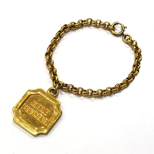 CELINE Vintage Montaigne Logo Charm Bracelet, Fashion Jewelry, Women's, Gold