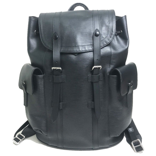 LOUIS VUITTON M50159 エピ クリストファーPM バックパック リュックサック エピレザー メンズ ブラック