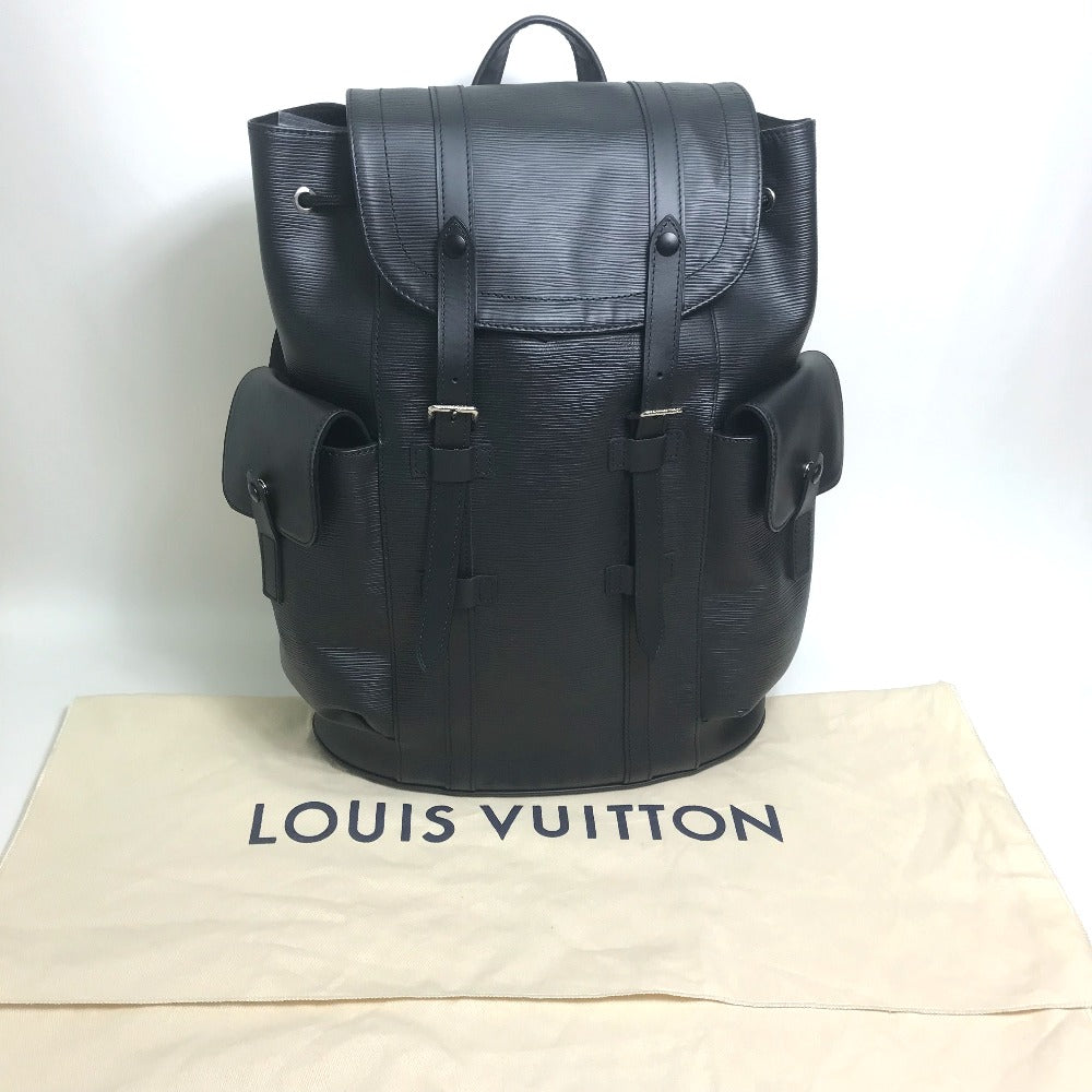 LOUIS VUITTON M50159 Epi Christopher PM Backpack, Epi Leather, Men's, Black