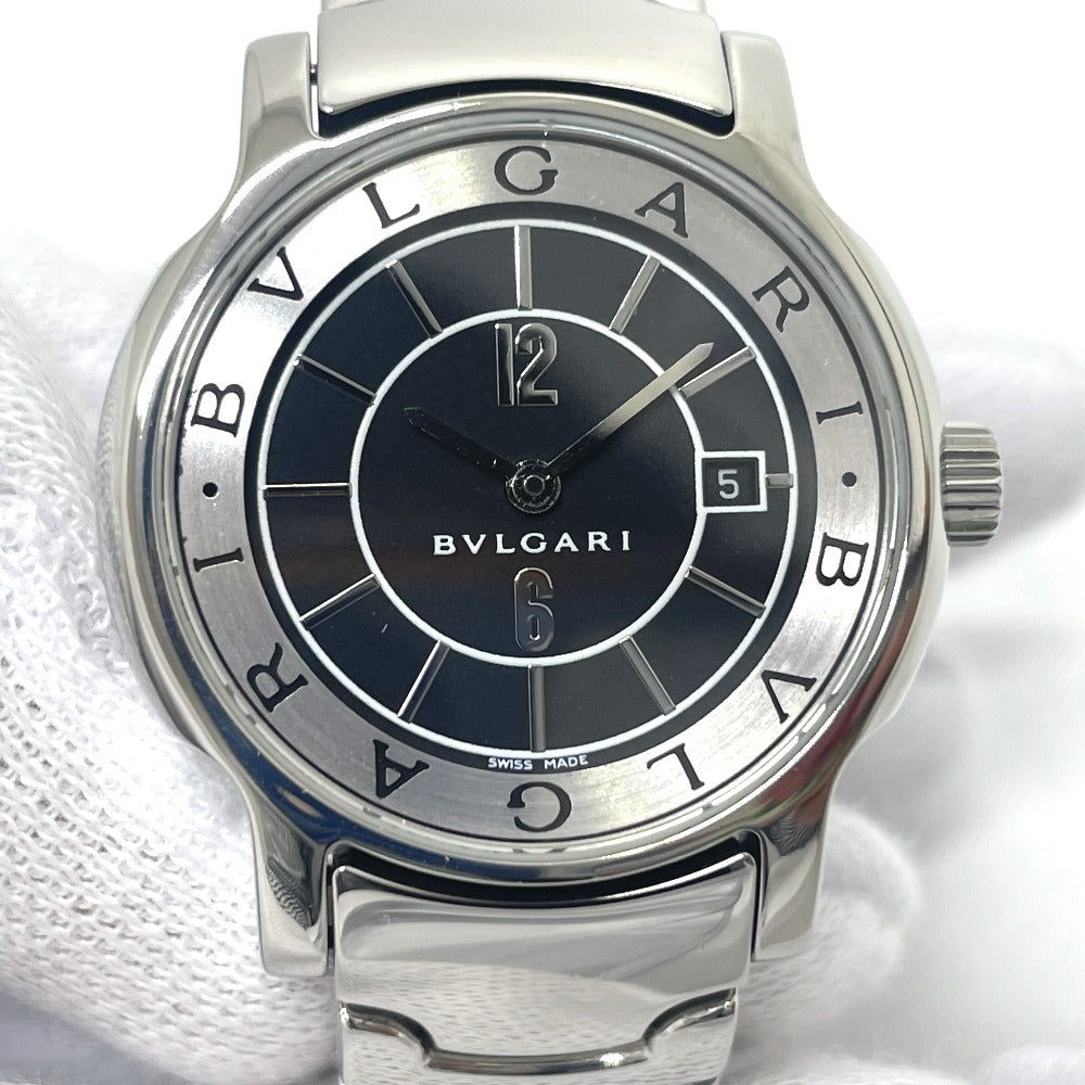 BVLGARI ST29S Solotempo Quartz Date Watch, Stainless Steel, Women's, Silver