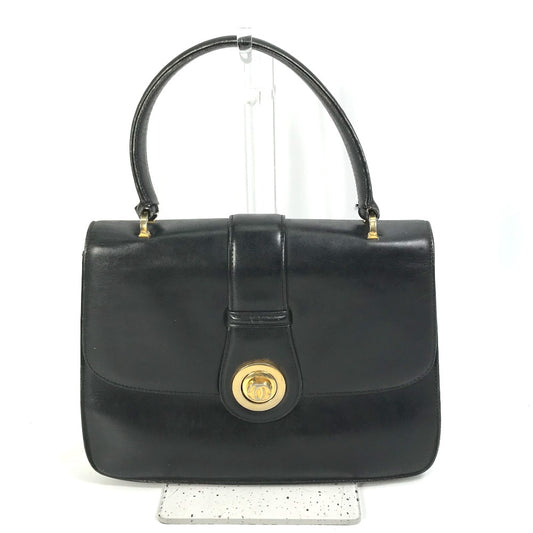 GUCCI カバン オールドグッチ ハンドバッグ レザー レディース ブラック
