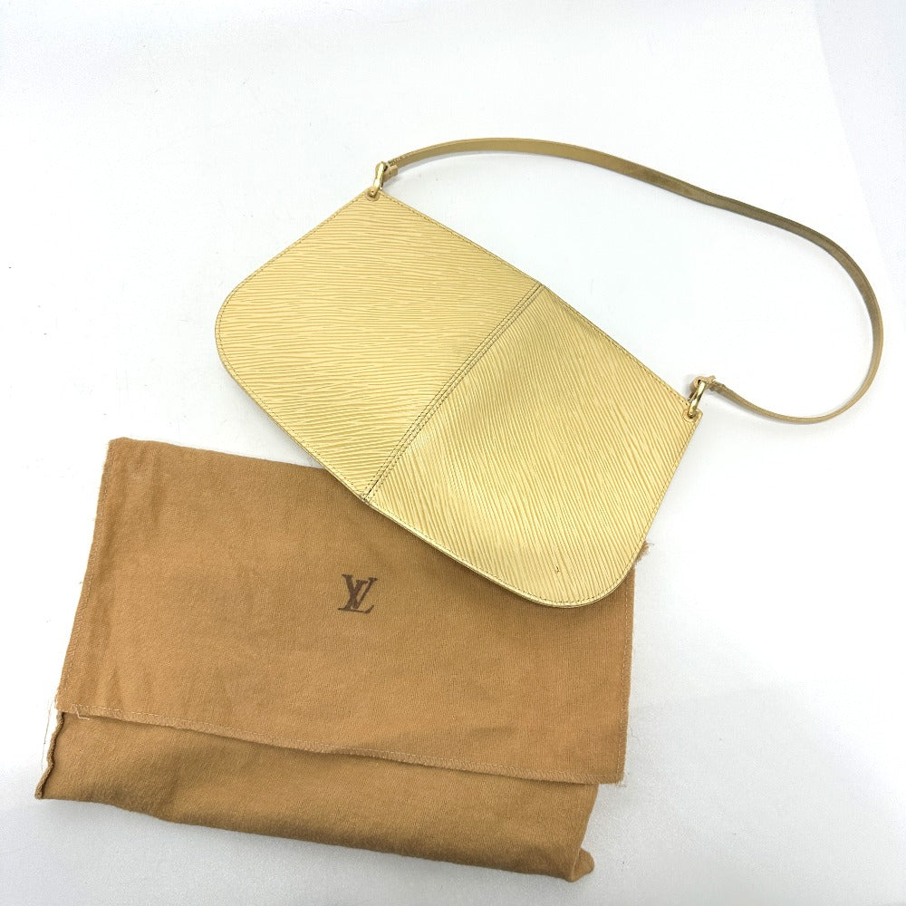LOUIS VUITTON M5262A Epi Demilune Pochette Shoulder Bag in Vanilla Beige Epi Leather