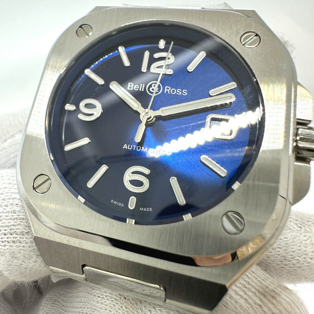 Bell & Ross BR05 Blue Steel Automatic Date Watch, Stainless Steel, Men's, Silver