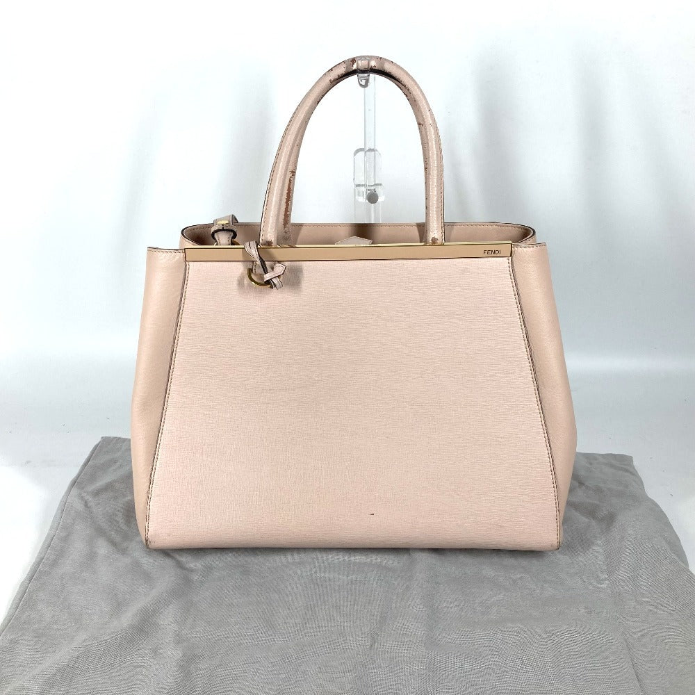FENDI 8BH250 トゥジュール カバン トートバッグ 肩掛け 2WAYバッグ ショルダーバッグ レザー レディース ベージュ