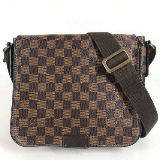 LOUIS VUITTON N41213 ダミエ ディストリクトPM カバン フラップ 斜め掛け ショルダーバッグ ダミエキャンバス ユニセックス エベヌ ブラウン
