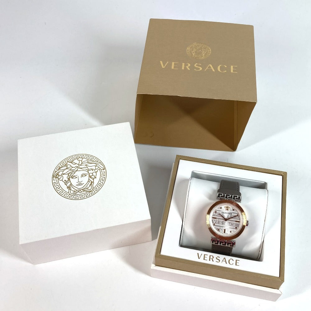 VERSACE VELW00922 Medusa Logo MEANDER Women's Watch, Stainless Steel, Gray