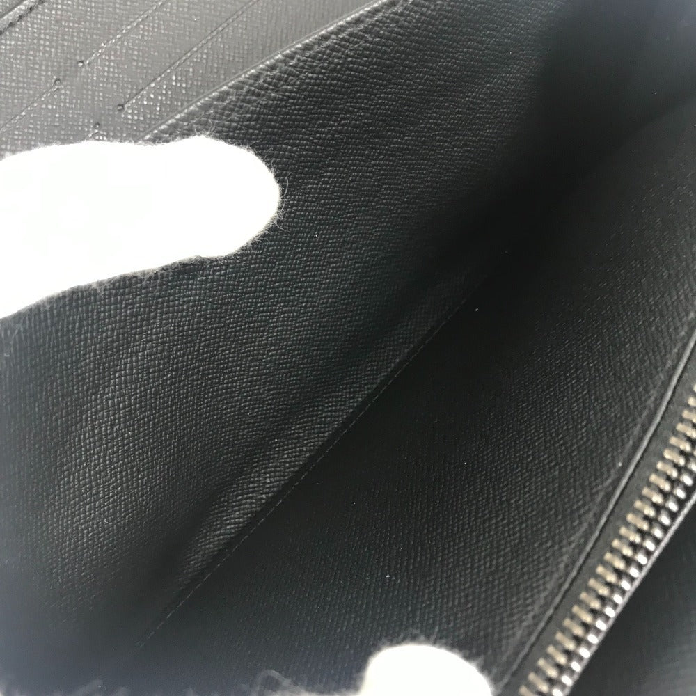 LOUIS VUITTON M82081 Monogram Eclipse Zippy Organizer NM Round Zipper Long Wallet in Monogram Eclipse Canvas, Unisex, Black