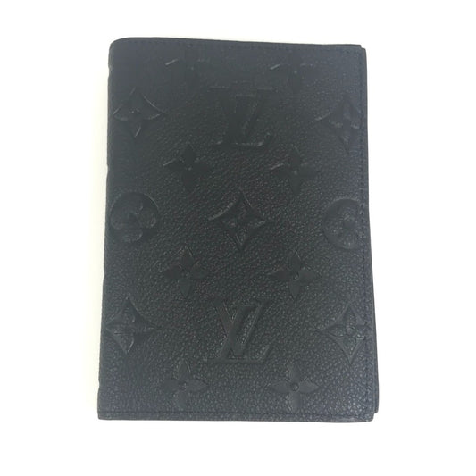 LOUIS VUITTON M63914 モノグラムアンプラント クーヴェルテュール パスポール NM パスポートカバー ステーショナリー 2つ折り パスポートケース モノグラムアンプラントレザー ユニセックス ノワール ブラック