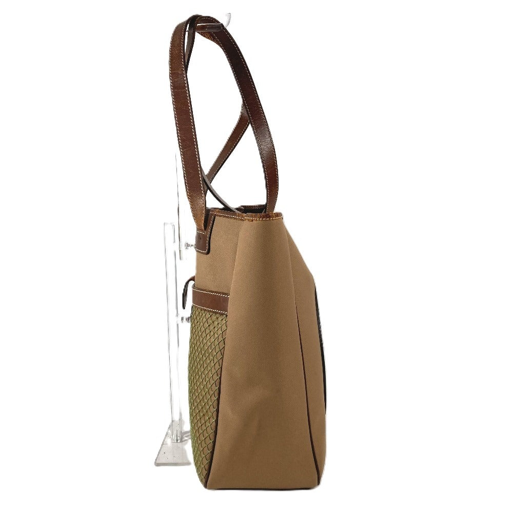 HUNTING WORLD Logo Bag Shoulder Bag Tote Bag Vertical Mesh Shoulder Bag Leather/Canvas Unisex Brown